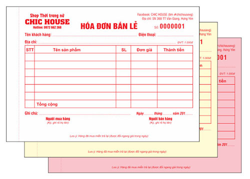 Địa chỉ in hóa đơn bán lẻ tại Hải Phòng