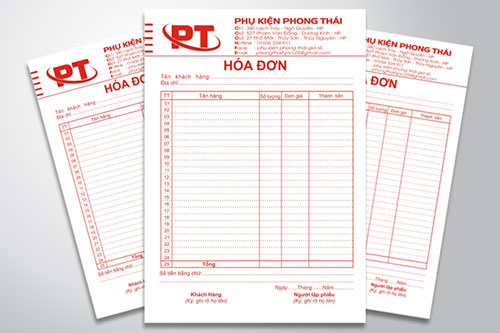In hóa đơn bán lẻ đẹp tại Hải Phòng