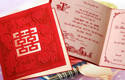 thiệp cưới truyền thống