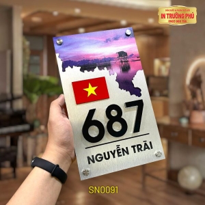 BIỂN SỐ NHÀ CÓ HÌNH LÁ CỜ VIỆT NAM - SN0091