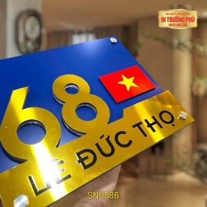 BIỂN SỐ NHÀ CÓ HÌNH LÁ CỜ VIỆT NAM - SN0086