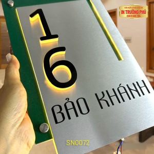 BIỂN SỐ NHÀ CÓ ĐÈN LED - SN0072