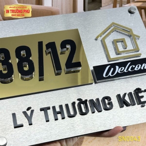 BẢNG, BIỂN SỐ NHÀ - SN0043