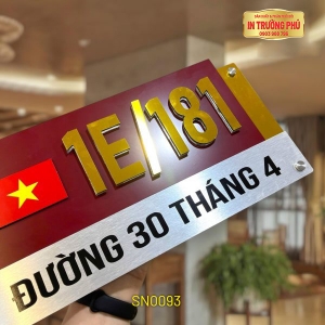 BIỂN SỐ NHÀ CÓ HÌNH LÁ CỜ VIỆT NAM - SN0093