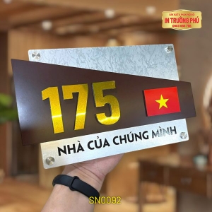 BIỂN SỐ NHÀ CÓ HÌNH LÁ CỜ VIỆT NAM - SN0092