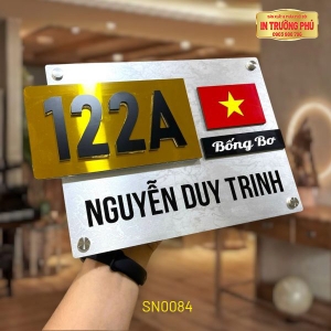 BIỂN SỐ NHÀ CÓ HÌNH LÁ CỜ VIỆT NAM - SN0084