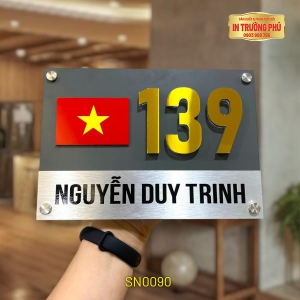 BIỂN SỐ NHÀ CÓ HÌNH LÁ CỜ VIỆT NAM - SN0090