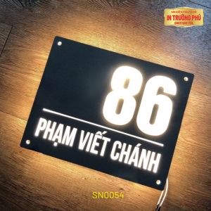 BIỂN SỐ NHÀ CÓ ĐÈN LED - SN0054