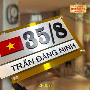 BIỂN SỐ NHÀ CÓ HÌNH LÁ CỜ VIỆT NAM - SN0088