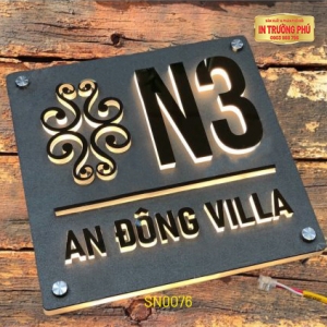 BIỂN SỐ NHÀ CÓ ĐÈN LED - SN0076