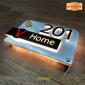 BIỂN SỐ NHÀ CÓ ĐÈN LED - SN0052