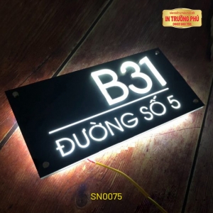 BIỂN SỐ NHÀ CÓ ĐÈN LED - SN0075