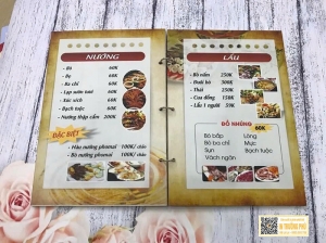 Menu lẩu nướng