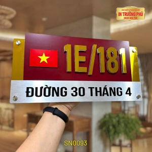 BIỂN SỐ NHÀ CÓ HÌNH LÁ CỜ VIỆT NAM - SN0093