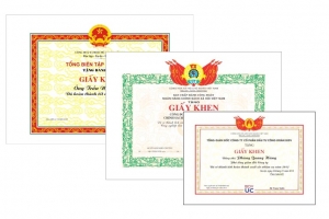 In Giấy khen - Giấy chứng nhận