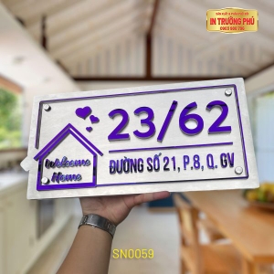 BIỂN SỐ NHÀ CÓ ĐÈN LED - SN0059
