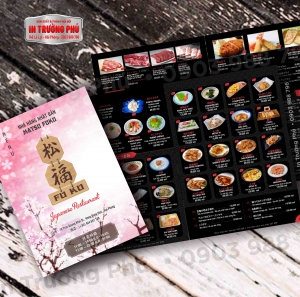 Menu nhà hàng Nhật Bản