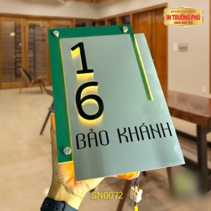 BIỂN SỐ NHÀ CÓ ĐÈN LED - SN0072