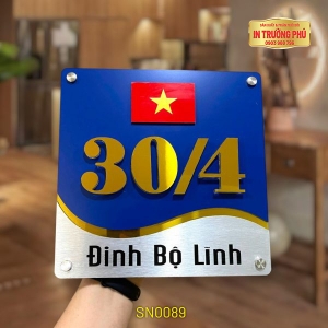 BIỂN SỐ NHÀ CÓ HÌNH LÁ CỜ VIỆT NAM - SN0089