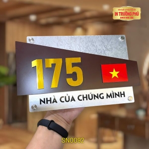 BIỂN SỐ NHÀ CÓ HÌNH LÁ CỜ VIỆT NAM - SN0092