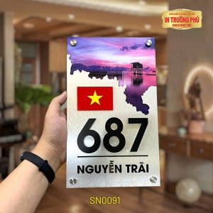 BIỂN SỐ NHÀ CÓ HÌNH LÁ CỜ VIỆT NAM - SN0091