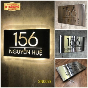 BIỂN SỐ NHÀ CÓ ĐÈN LED - SN0078
