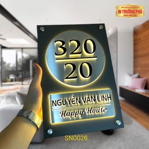 BIỂN SỐ NHÀ CÓ ĐÈN LED - SN0026