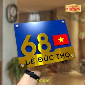 BIỂN SỐ NHÀ CÓ HÌNH LÁ CỜ VIỆT NAM - SN0086