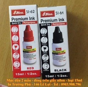 Mực dấu 2 mầu - đóng trên giấy nilon - loại 15ml