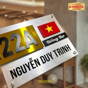 BIỂN SỐ NHÀ CÓ HÌNH LÁ CỜ VIỆT NAM - SN0084