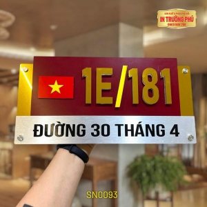 BIỂN SỐ NHÀ CÓ HÌNH LÁ CỜ VIỆT NAM - SN0093