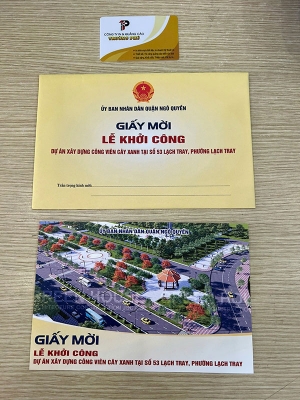 GIẤY MỜI LỄ KHỞI CÔNG