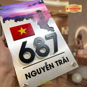 BIỂN SỐ NHÀ CÓ HÌNH LÁ CỜ VIỆT NAM - SN0091