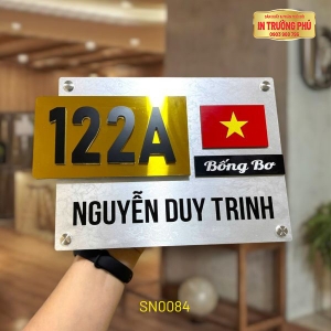 BIỂN SỐ NHÀ CÓ HÌNH LÁ CỜ VIỆT NAM - SN0084