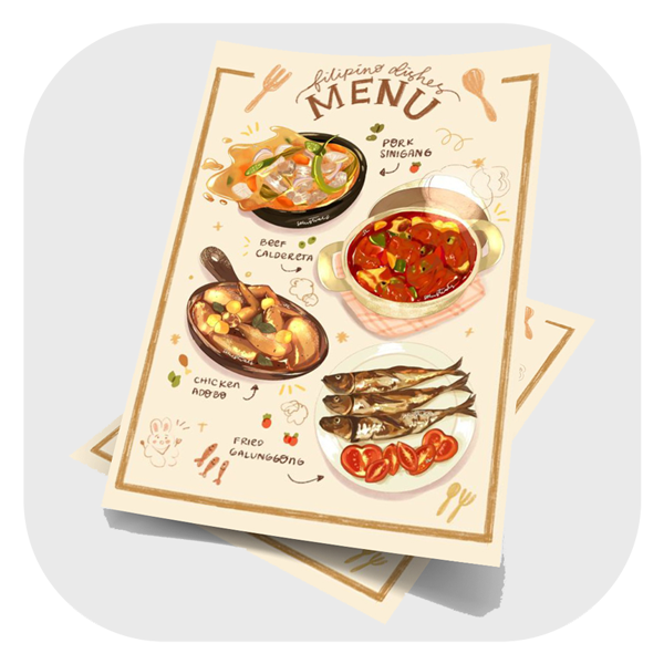 In Thực đơn (menu)