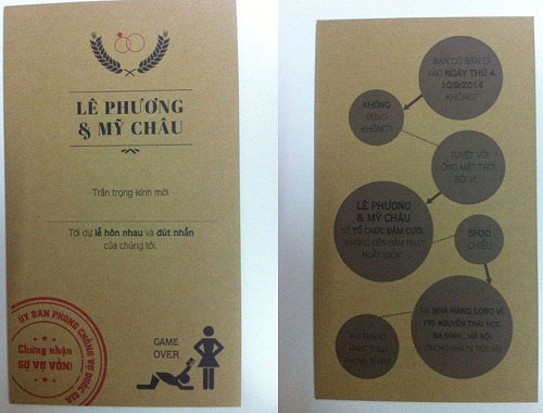 Tổng hợp những mẫu thiệp cưới siêu bá đạo